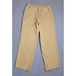 Crazy Shirt Beer Dyed Pants Joggers Mens M 32x27 Brown Stretch Cutoff Drawstring